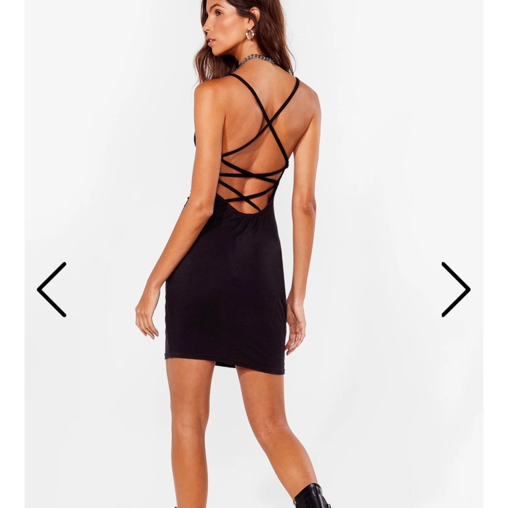 all black lace slip dress